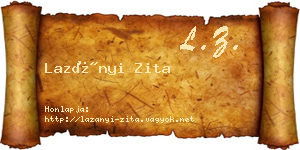 Lazányi Zita névjegykártya